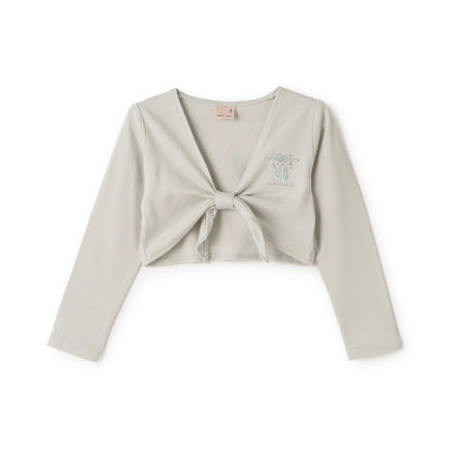 日本童裝 pe#main 抗菌防臭 芭蕾蝴蝶結短上衣 100-130cm 女童款 秋季 TOPS