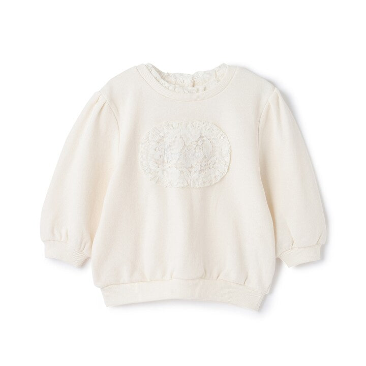 日本童裝 pe#main 蕾絲logo衛衣 80-130cm 女童款 秋季 TOPS