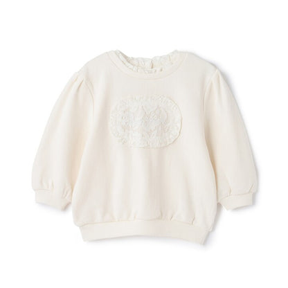 日本童裝 pe#main 蕾絲logo衛衣 80-130cm 女童款 秋季 TOPS