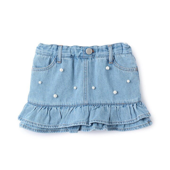 日本童裝 pe#main 花邊牛仔短裙 80-130cm 女童款 秋季 SKIRTS