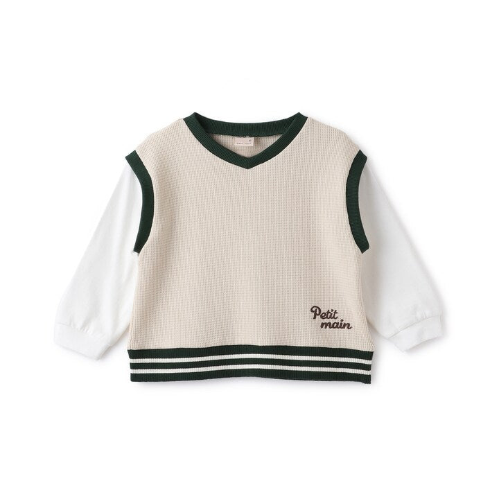 日本童裝 pe#main 假兩件上衣 80-130cm 男童款 秋季 TOPS