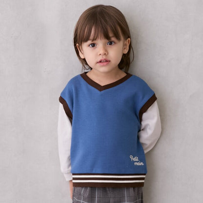 日本童裝 pe#main 假兩件上衣 80-130cm 男童款 秋季 TOPS