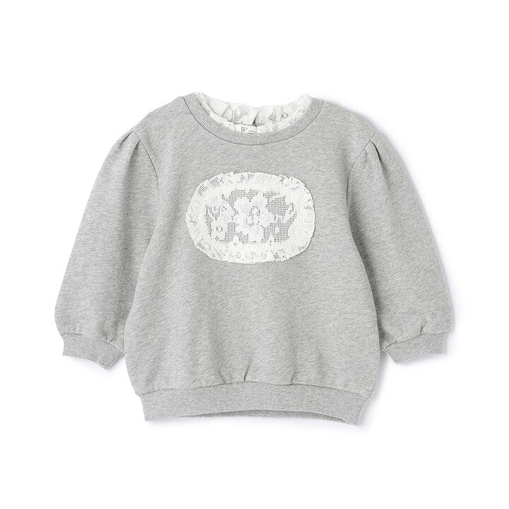 日本童裝 pe#main 蕾絲logo衛衣 80-130cm 女童款 秋季 TOPS