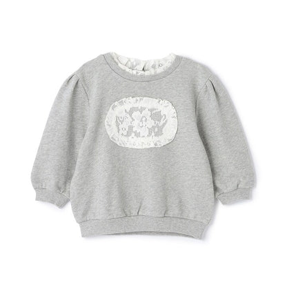 日本童裝 pe#main 蕾絲logo衛衣 80-130cm 女童款 秋季 TOPS