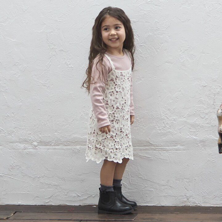 日本童裝 pe#main 蕾絲吊帶裙兩件裝 80-130cm 女童款 秋季 DRESSES