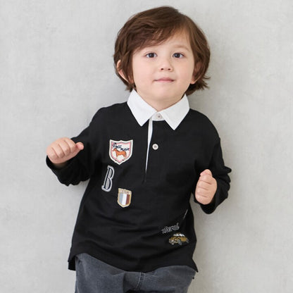 日本童裝 pe#main 橄欖球polo衫 80-130cm 男童款 秋季 TOPS