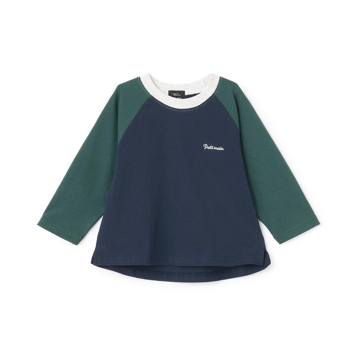 日本童裝 pe#main [有機棉] 插肩長袖上衣 80-130cm 男童款/女童款 秋季 TOPS