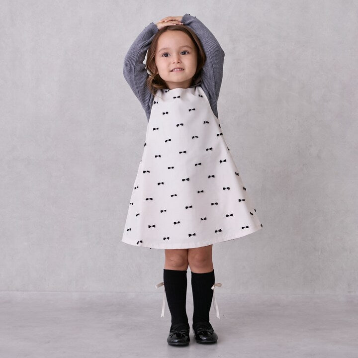 日本童裝 pe#main 蝴蝶結肩帶吊帶裙 80-130cm 女童款 秋季 DRESSES