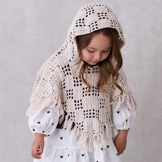 日本童裝 pe#main 鉤針披肩 80-130cm 女童款 秋季 OUTERWEAR