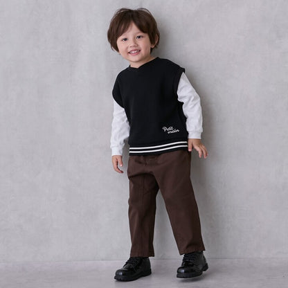 日本童裝 pe#main 假兩件上衣 80-130cm 男童款 秋季 TOPS