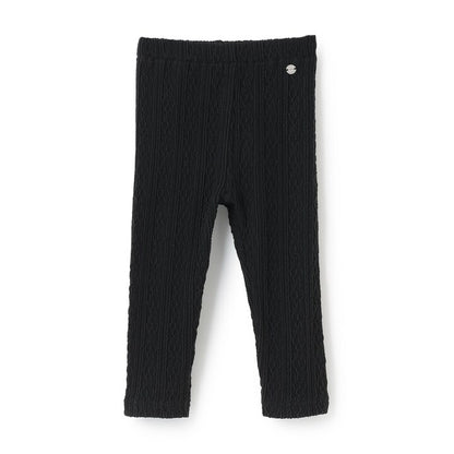 日本童裝 pe#main [乳木果油處理]提花緊身褲 80-130cm 女童款 秋季 PANTS