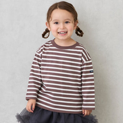 日本童裝 pe#main 食品防污 間條上衣 80-130cm 男童款 秋季 TOPS