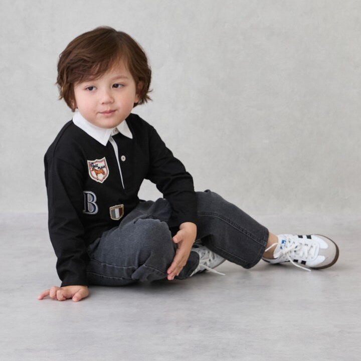 日本童裝 pe#main 橄欖球polo衫 80-130cm 男童款 秋季 TOPS