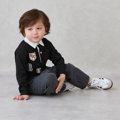 日本童裝 pe#main 橄欖球polo衫 80-130cm 男童款 秋季 TOPS