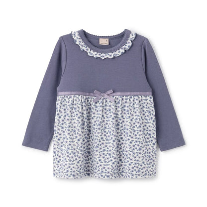 日本童裝 pe#main 拼接絲帶上衣 80-130cm 女童款 秋季 TOPS