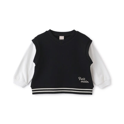 日本童裝 pe#main 假兩件上衣 80-130cm 男童款 秋季 TOPS