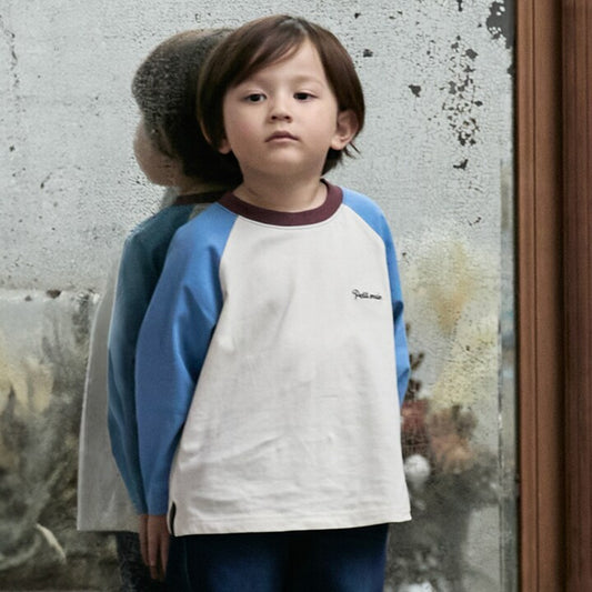 日本童裝 pe#main [有機棉] 插肩長袖上衣 80-130cm 男童款/女童款 秋季 TOPS