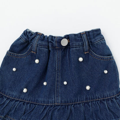 日本童裝 pe#main 花邊牛仔短裙 80-130cm 女童款 秋季 SKIRTS