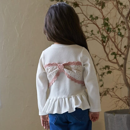 日本童裝 pe#main 鉤針編織拼接長袖上衣 80-130cm 女童款 秋季 TOPS