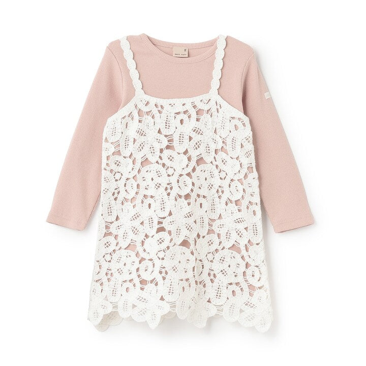 日本童裝 pe#main 蕾絲吊帶裙兩件裝 80-130cm 女童款 秋季 DRESSES