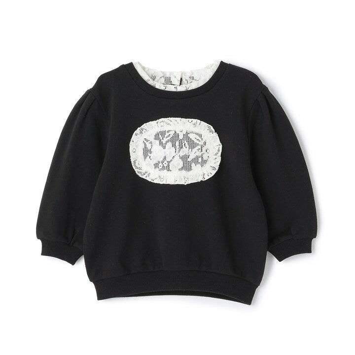 日本童裝 pe#main 蕾絲logo衛衣 80-130cm 女童款 秋季 TOPS