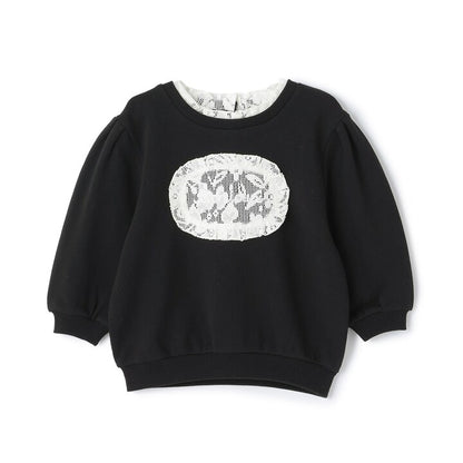 日本童裝 pe#main 蕾絲logo衛衣 80-130cm 女童款 秋季 TOPS