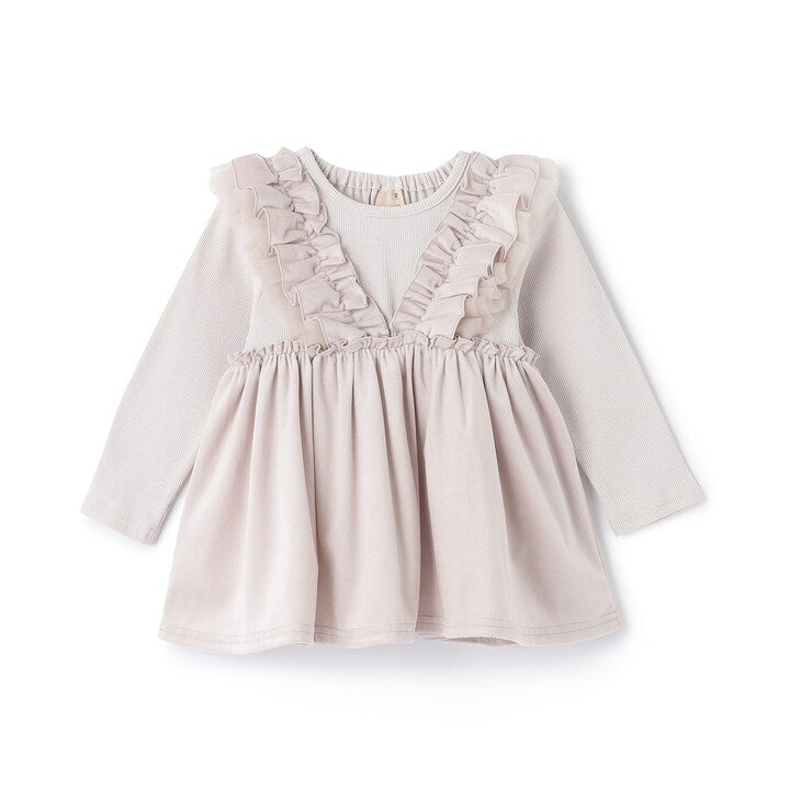 日本童裝 pe#main 拼邊花邊上衣 80-130cm 女童款 秋季 TOPS