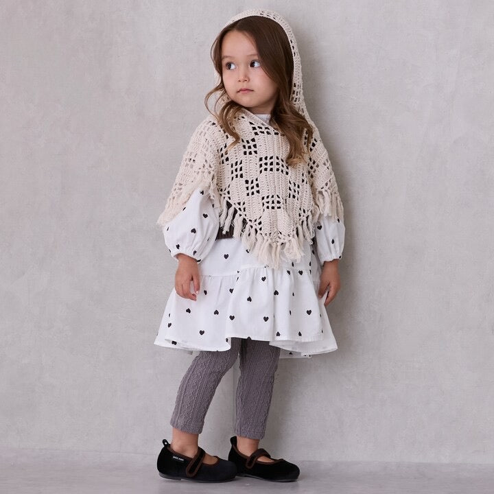 日本童裝 pe#main 鉤針披肩 80-130cm 女童款 秋季 OUTERWEAR