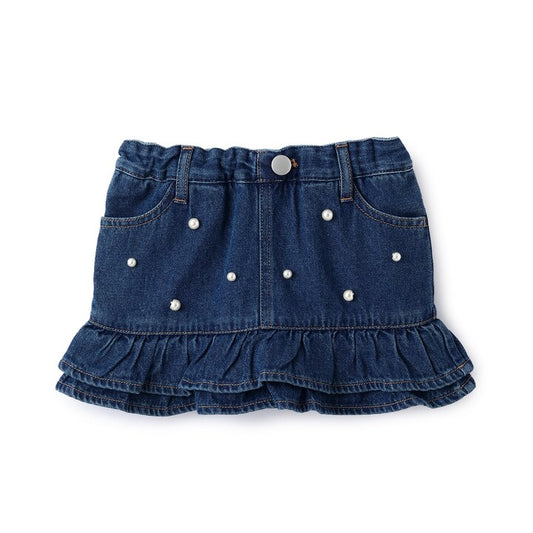 日本童裝 pe#main 花邊牛仔短裙 80-130cm 女童款 秋季 SKIRTS