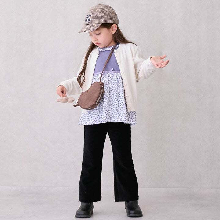 日本童裝 pe#main 拼接絲帶上衣 80-130cm 女童款 秋季 TOPS