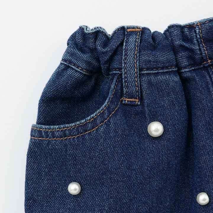 日本童裝 pe#main 花邊牛仔短裙 80-130cm 女童款 秋季 SKIRTS