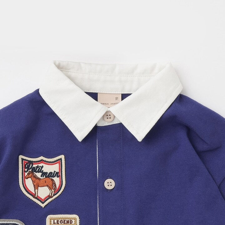 日本童裝 pe#main 橄欖球polo衫 80-130cm 男童款 秋季 TOPS