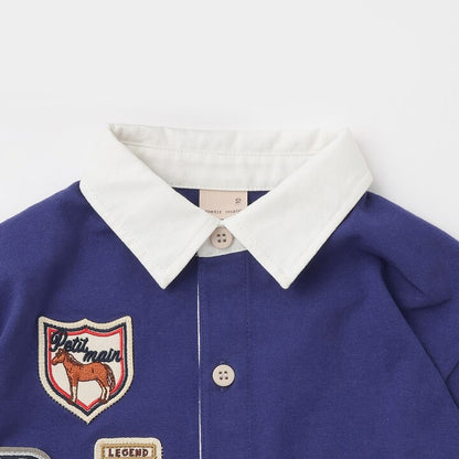 日本童裝 pe#main 橄欖球polo衫 80-130cm 男童款 秋季 TOPS
