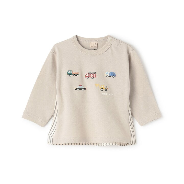 日本童裝 pe#main 車車印花上衣 80-130cm 男童款 秋季 TOPS