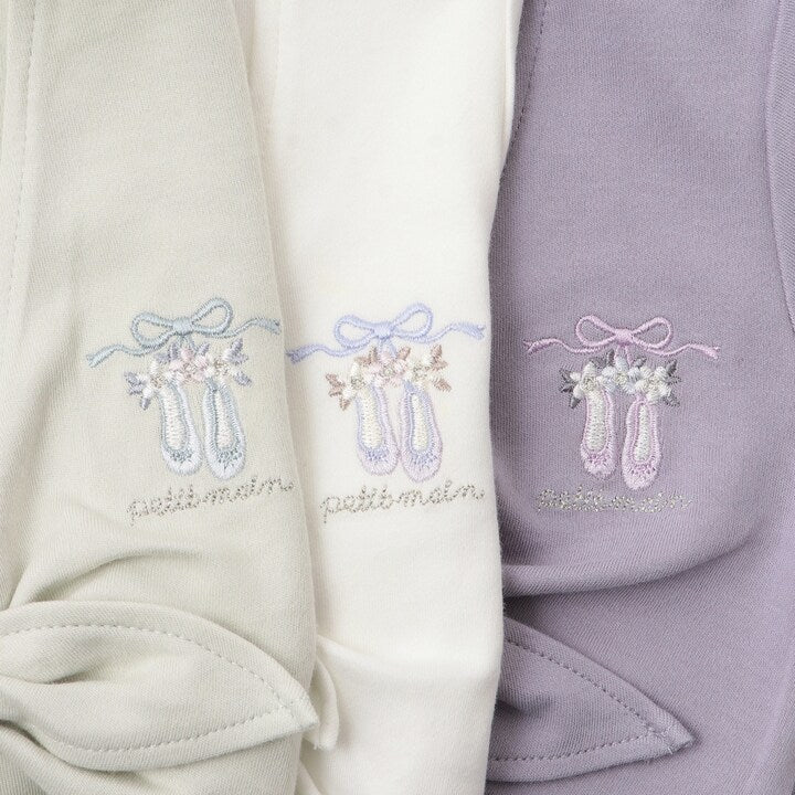 日本童裝 pe#main 抗菌防臭 芭蕾蝴蝶結短上衣 100-130cm 女童款 秋季 TOPS