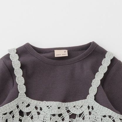 日本童裝 pe#main 蕾絲吊帶裙兩件裝 80-130cm 女童款 秋季 DRESSES