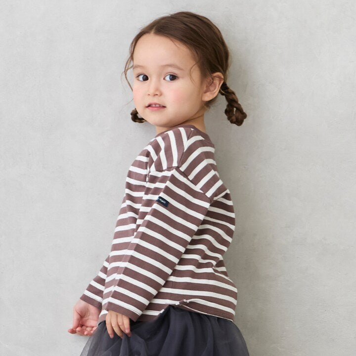 日本童裝 pe#main 食品防污 間條上衣 80-130cm 男童款 秋季 TOPS