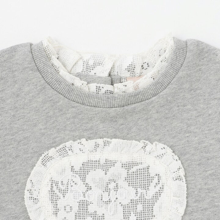 日本童裝 pe#main 蕾絲logo衛衣 80-130cm 女童款 秋季 TOPS