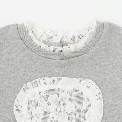 日本童裝 pe#main 蕾絲logo衛衣 80-130cm 女童款 秋季 TOPS