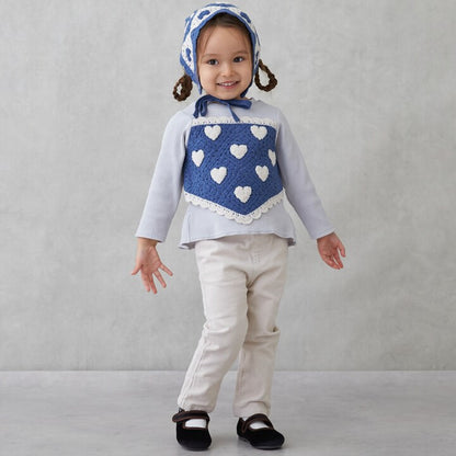 日本童裝 pe#main 鉤針編織拼接長袖上衣 80-130cm 女童款 秋季 TOPS