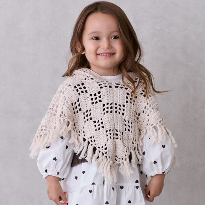 日本童裝 pe#main 鉤針披肩 80-130cm 女童款 秋季 OUTERWEAR