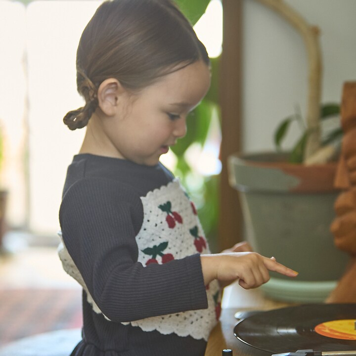 日本童裝 pe#main 鉤針編織拼接長袖上衣 80-130cm 女童款 秋季 TOPS