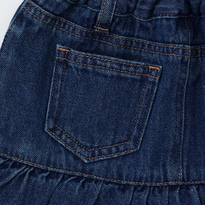 日本童裝 pe#main 花邊牛仔短裙 80-130cm 女童款 秋季 SKIRTS