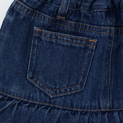 日本童裝 pe#main 花邊牛仔短裙 80-130cm 女童款 秋季 SKIRTS