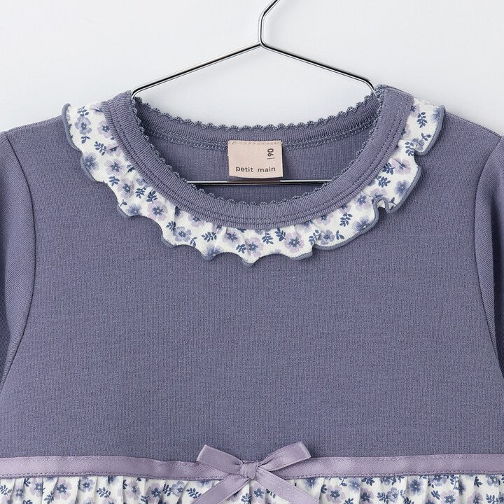 日本童裝 pe#main 拼接絲帶上衣 80-130cm 女童款 秋季 TOPS