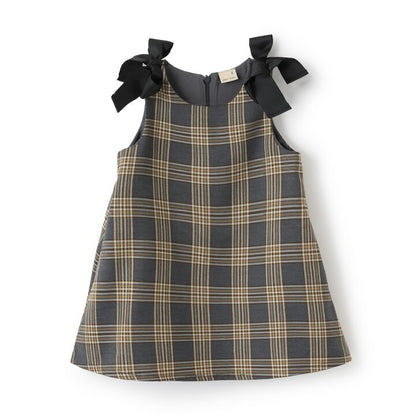 日本童裝 pe#main 蝴蝶結肩帶吊帶裙 80-130cm 女童款 秋季 DRESSES