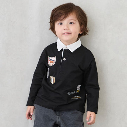 日本童裝 pe#main 橄欖球polo衫 80-130cm 男童款 秋季 TOPS