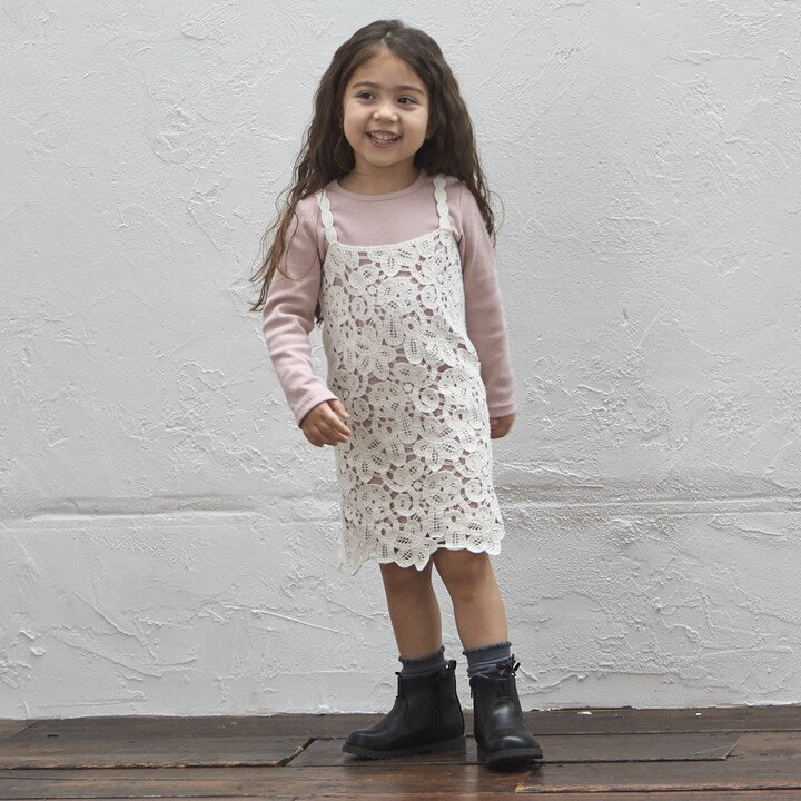 日本童裝 pe#main 蕾絲吊帶裙兩件裝 80-130cm 女童款 秋季 DRESSES