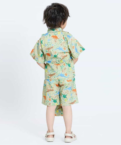 Japanese Ampersand Jinbei Pouch Japanese Kimono 80-140cm Boys Summer Other Brands Children's Clothing TOPS PANTS Japanese Summer Festival Special 