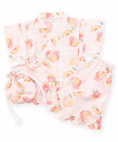 Japanese Ampersand Jinbei Ren Pouch Japanese Kimono 80-140cm Girls Summer Other Brands Children's Clothing TOPS PANTS Japanese Summer Festival Special 